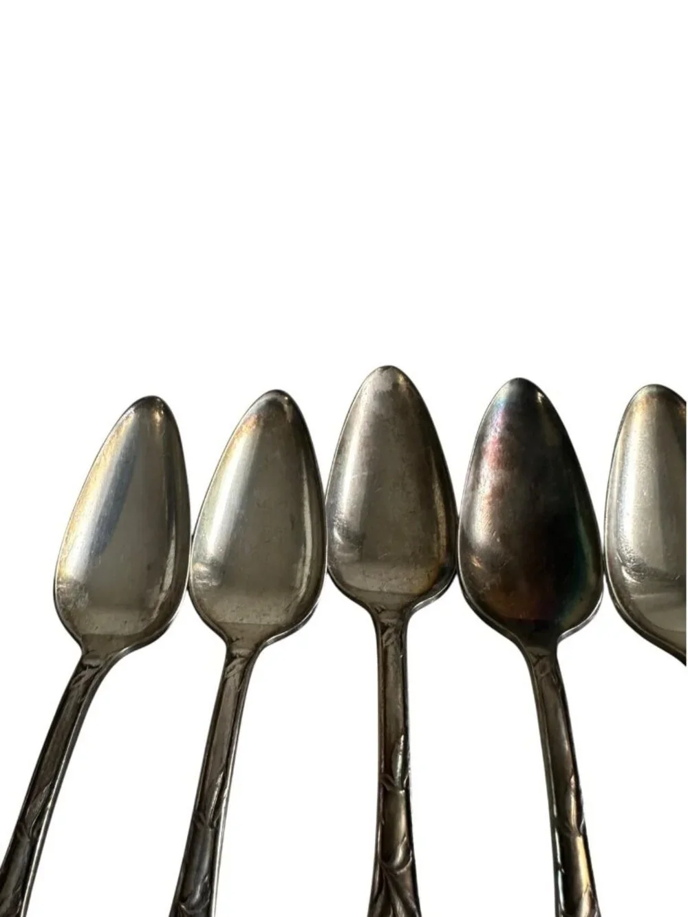 Antique 1910 Rogers & Son AA Sunkist Pattern Set Of 6 Spoons Silverplate